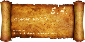 Stieber Azár névjegykártya